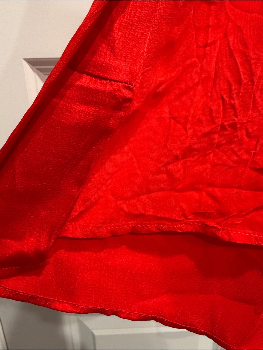 Draper James Bright Red Ruffle-Neck Top - Picture 5 of 8